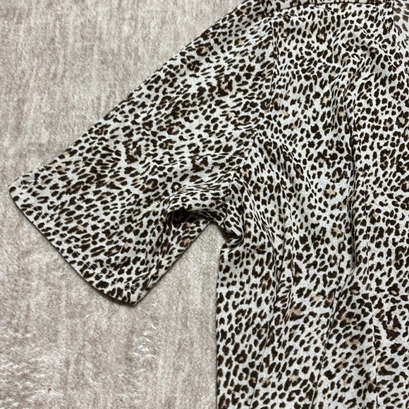 Chico's 3 16 XL Cheetah leopard print Summer cardigan lightweight Additions - Picture 3 of 4